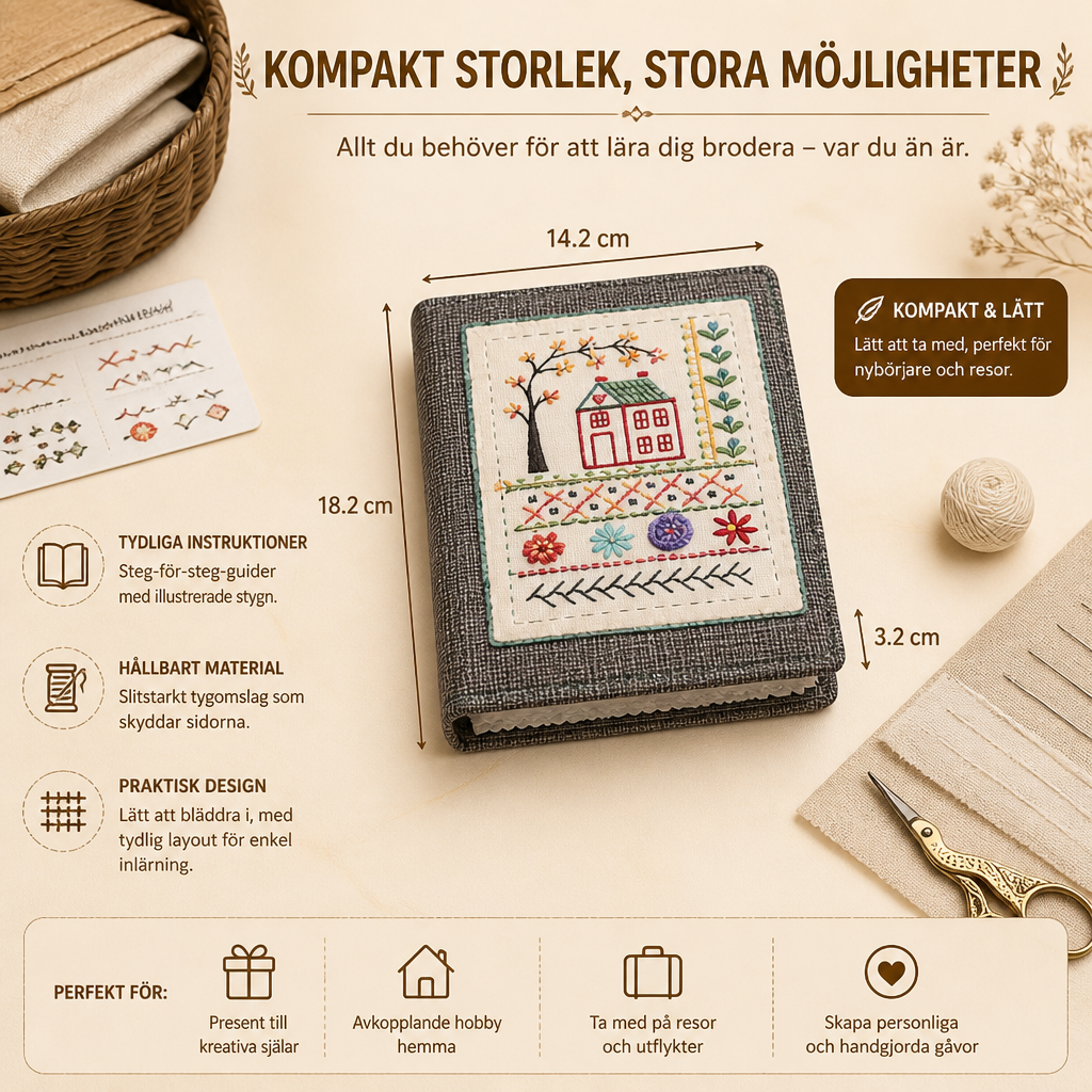 Broderibok Med Steg-för-Steg-Stygninstruktioner