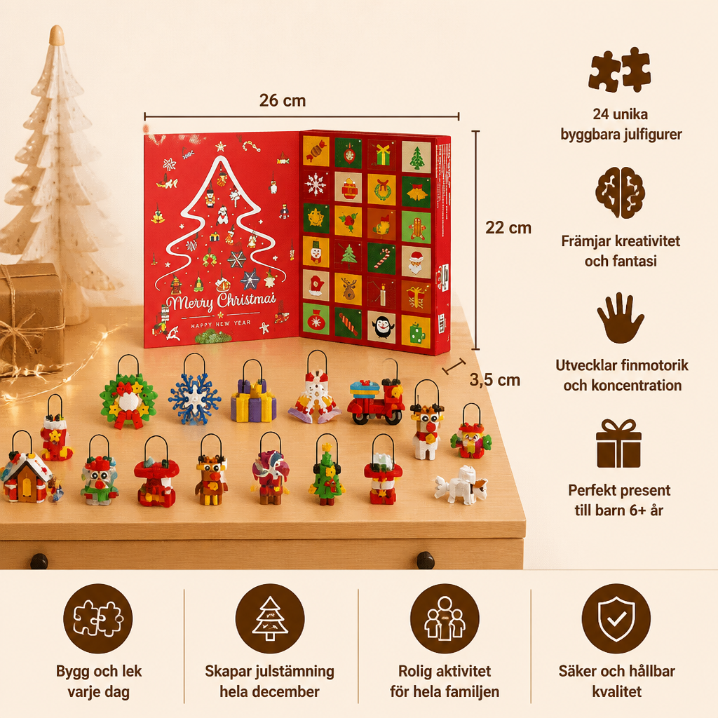 Julpynt Byggklossar Adventskalender