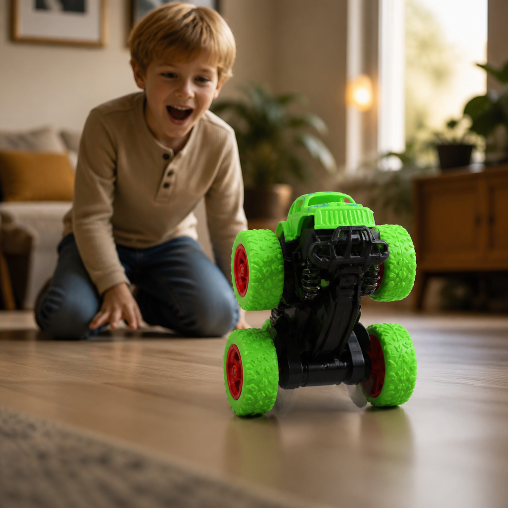 Friktionsdriven Monstertruck-Stuntbil För Barn
