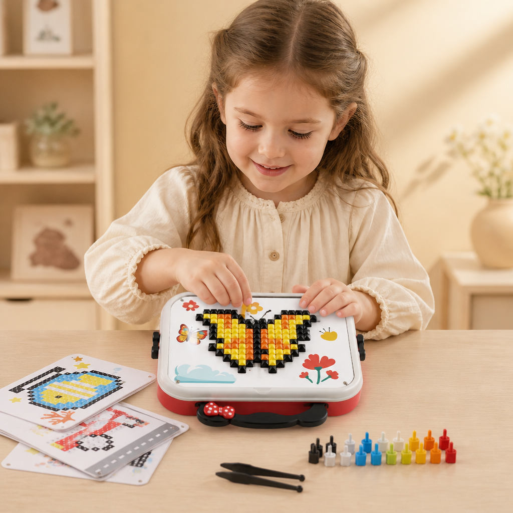 Montessori Mosaikpussel med Svamppiggar för Barn