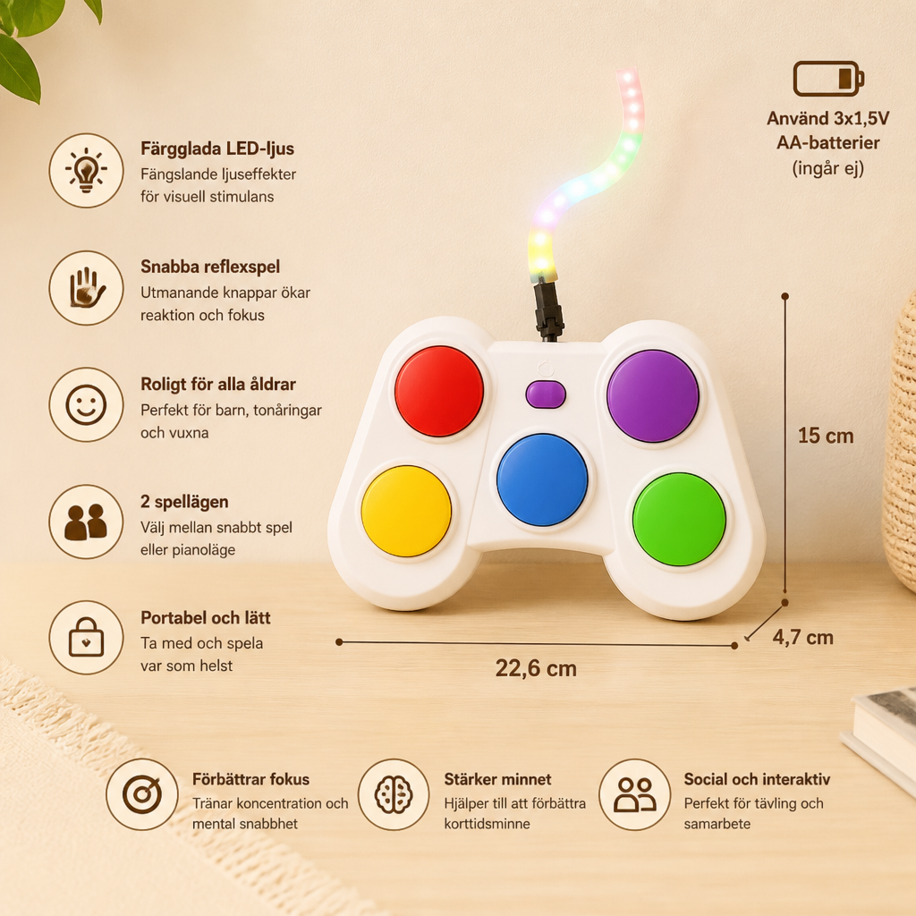 Light Defense Challenge – Interaktivt LED-reflexspel