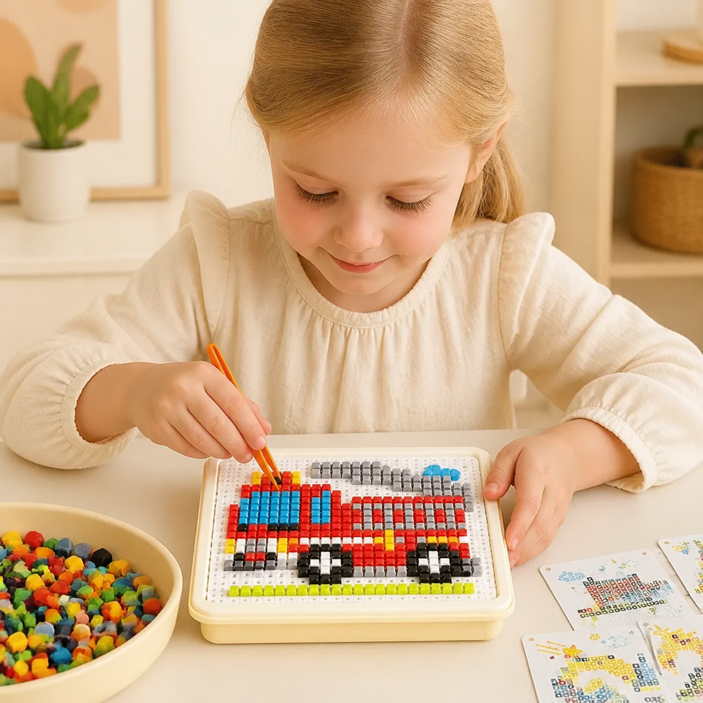 Montessori Mosaiktavla med Pluggar för Lek och Lärande
