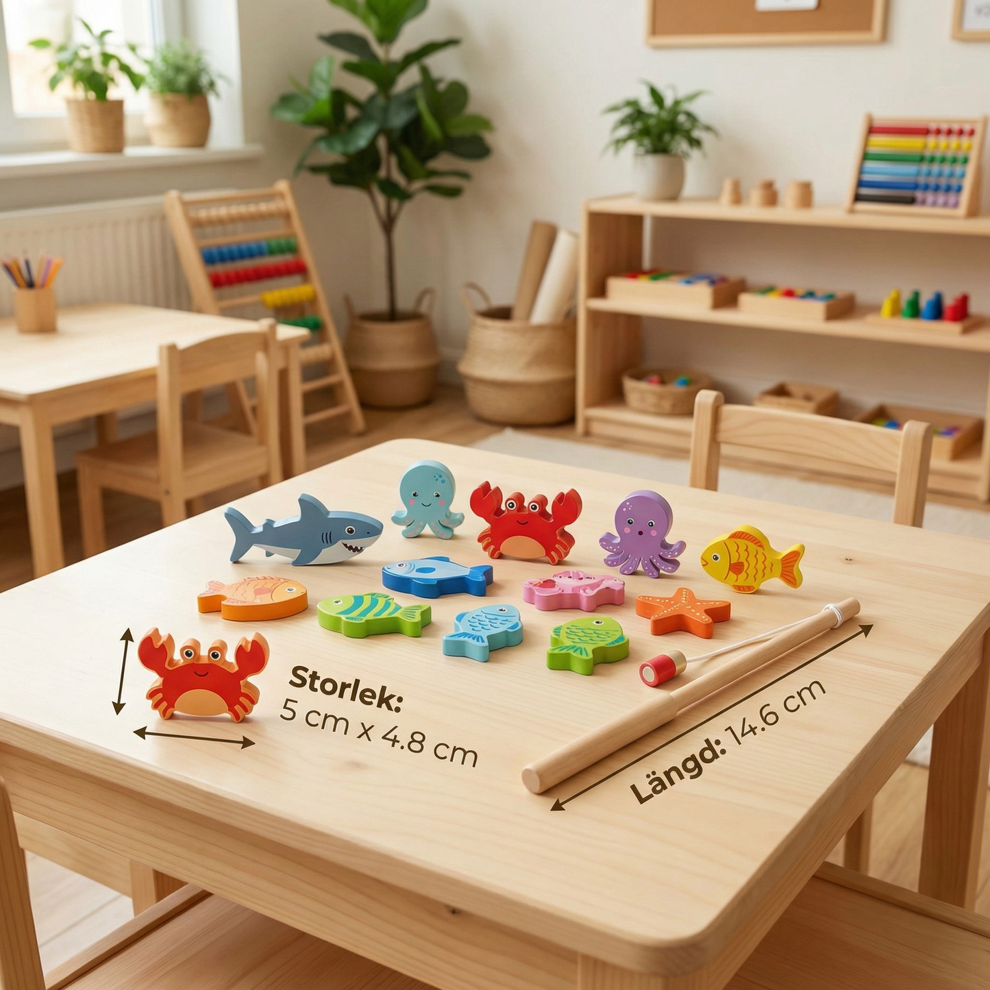 Montessori Fiskespel för Barn