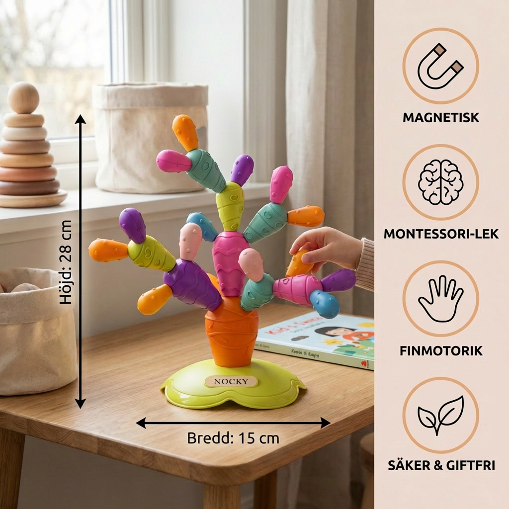 Montessori Magnetisk Kaktusleksak