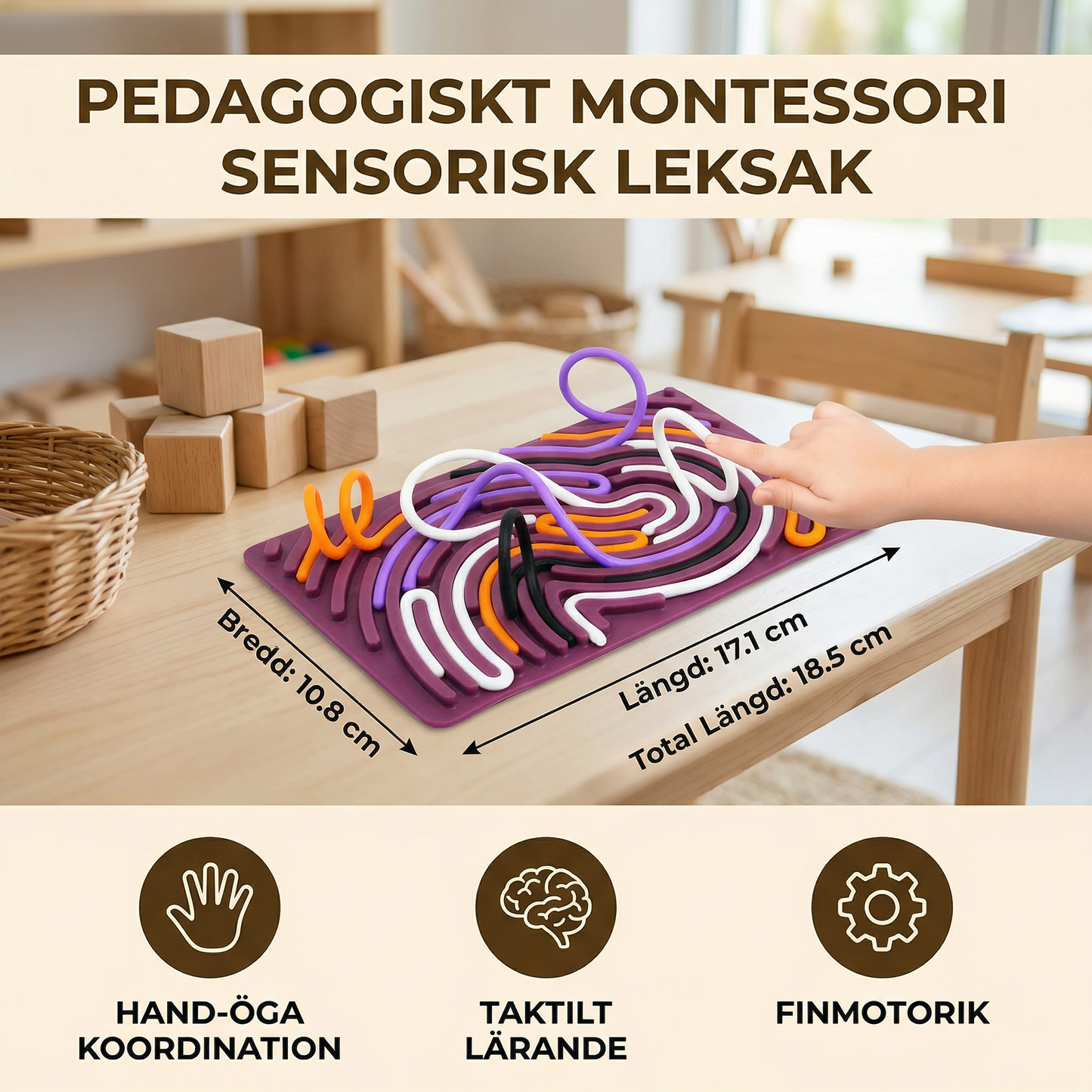 Pedagogisk Montessori Sensorisk Leksak