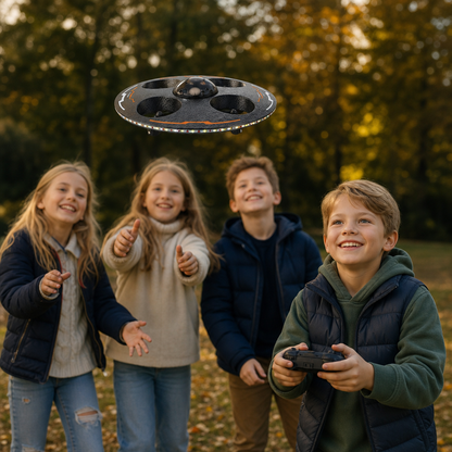 Fjärrstyrd LED-flygande tefatsdrönare