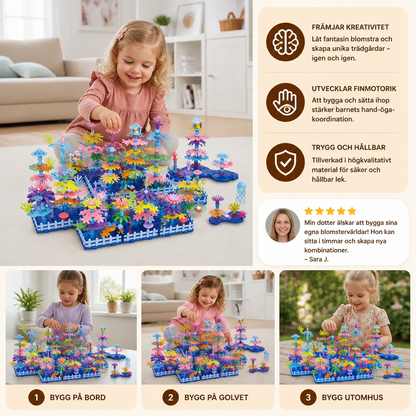 Barnens Bygg En Trädgård Blomsterleksak – Kreativt Byggleksaksset