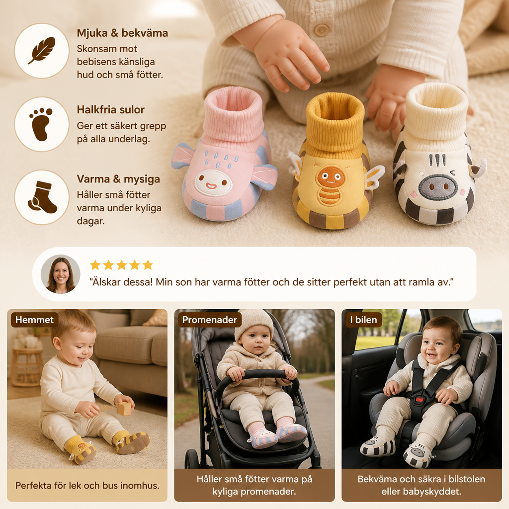 Mysiga babyskor – varma, halkfria och bekväma