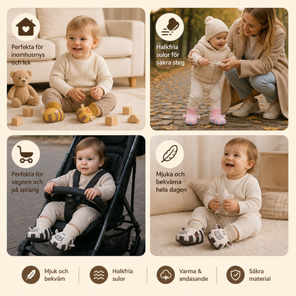 Mysiga babyskor – varma, halkfria och bekväma