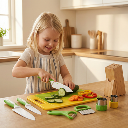 Barnskärknivset | Säkra och roliga köksverktyg för att lära sig skära frukt och grönsaker