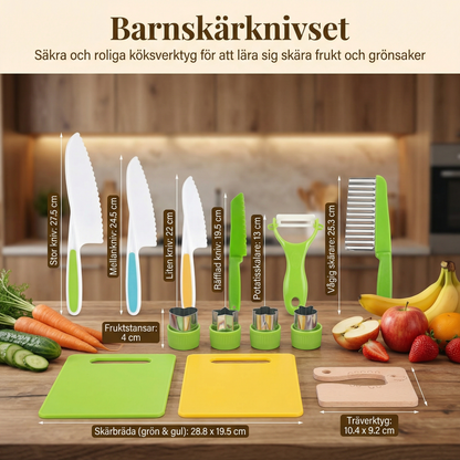 Barnskärknivset | Säkra och roliga köksverktyg för att lära sig skära frukt och grönsaker