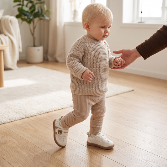 Andningsbara första gångs skor för bebisar och småbarn – mjuk sula och halkfri design