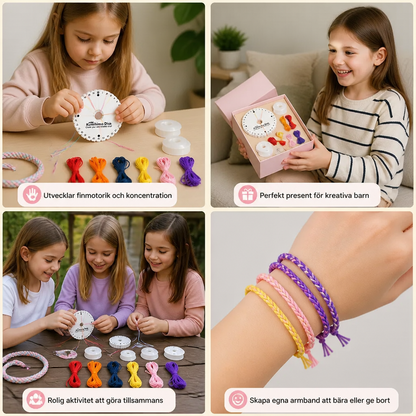 DIY-kumihimoarmbandsset för barn