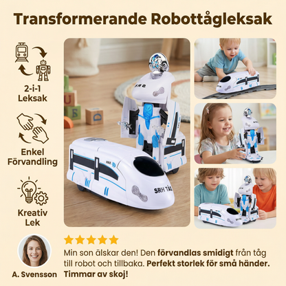 Transformerande robot tågleksak