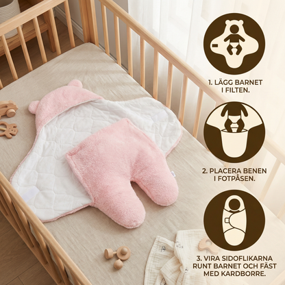 Babyfilt och pyjamas i bärdesign