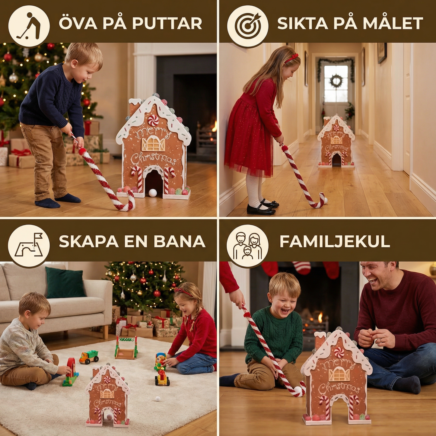Pepparkaks mini golf julleksak