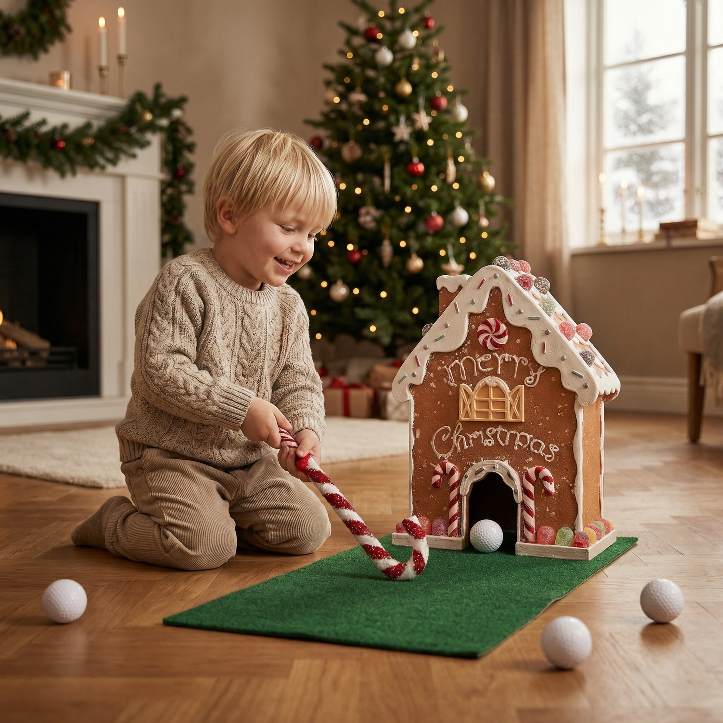 Pepparkaks mini golf julleksak