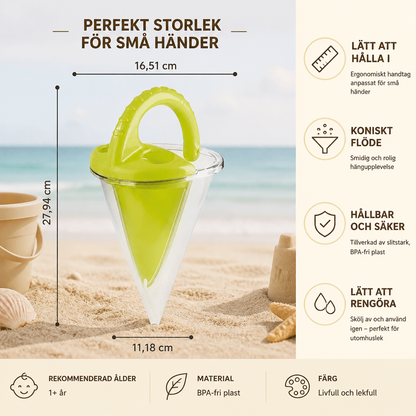 Barnens Strand Sand Tratt Leksak för Ritning och Hällning