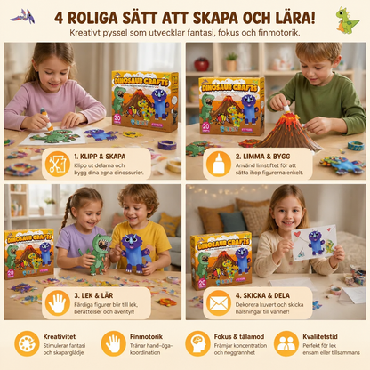 Pysselset i Papper för Barn – 20 Enkla DIY Pysselprojekt för Barn 3–10 År med Limstift, Tejp och Kuvert