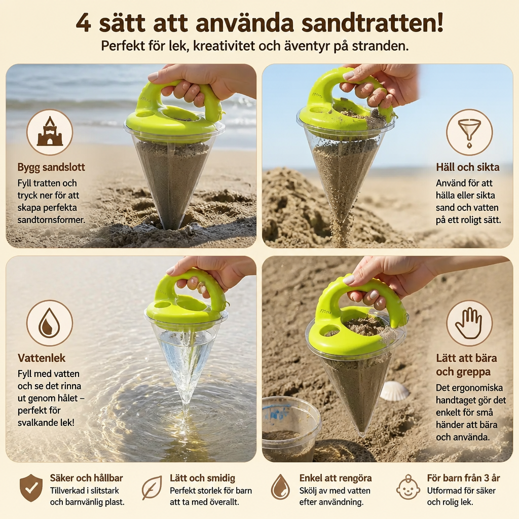 Sandtratt För Barn Till Stranden