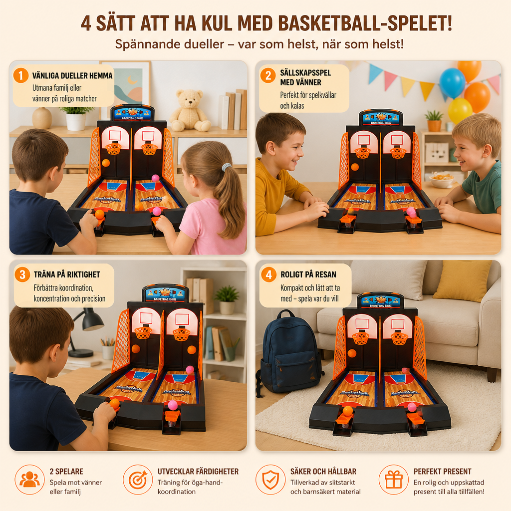 2-Spelar Basketball Shootout-Spel