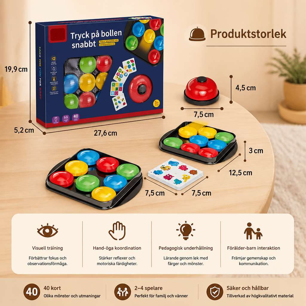 Utbildningsspel Familjens Klockspel för Färgmatchning