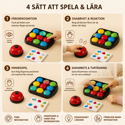 Utbildningsspel Familjens Klockspel för Färgmatchning