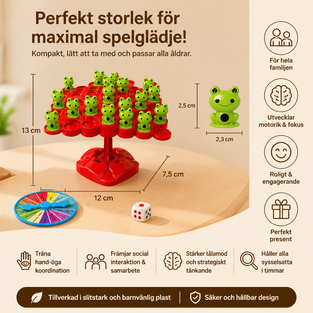 Grodbalansbräda – färdighetsspel för hela familjen
