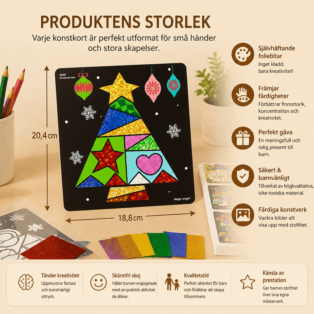 DIY-pysselset med foliekonst för barn