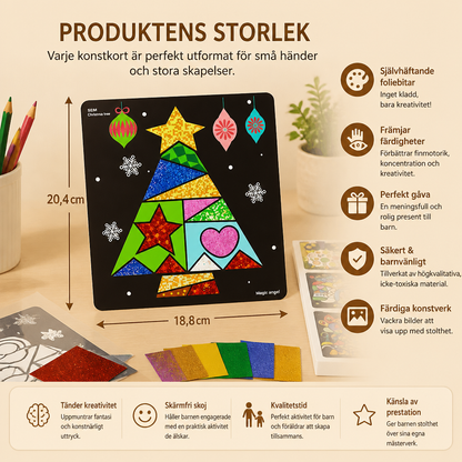 DIY-pysselset med foliekonst för barn