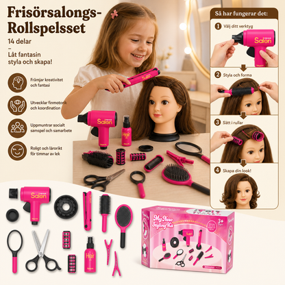 14-delat Frisörsalongs-Rollspelsset För Barn