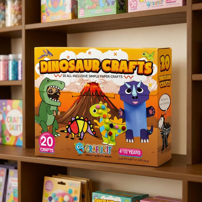 Pysselset i Papper för Barn – 20 Enkla DIY Pysselprojekt för Barn 3–10 År med Limstift, Tejp och Kuvert