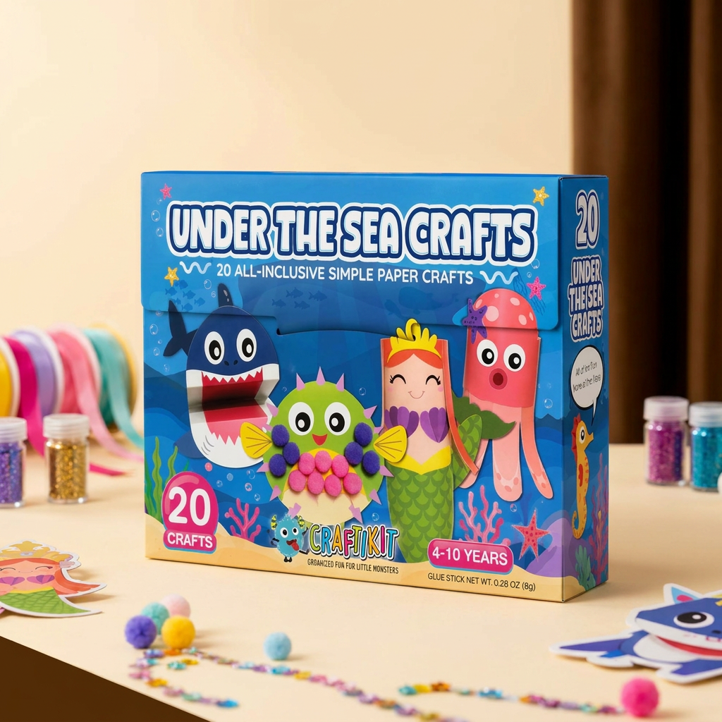 Pysselset i Papper för Barn – 20 Enkla DIY Pysselprojekt för Barn 3–10 År med Limstift, Tejp och Kuvert