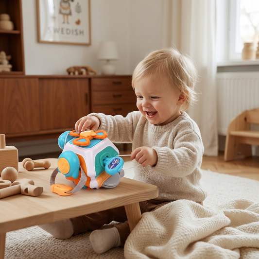 Montessori 22-i-1 Aktivitetskub för Småbarn – Leksak för Motorik och Utforskande