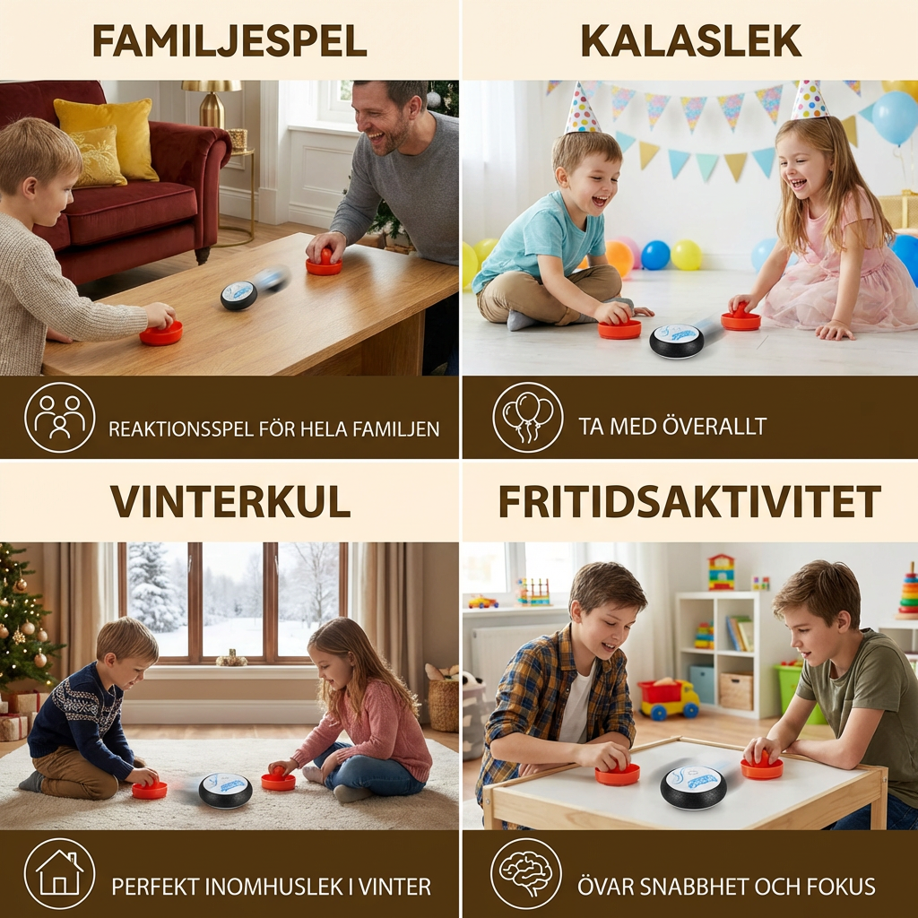 Mini Airhockeyspel för barn – Reaktionsspel med puckar