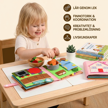Montessori Filthäftet för Barn – Klä på sig, Sortera och Lära sig Dagliga Färdigheter