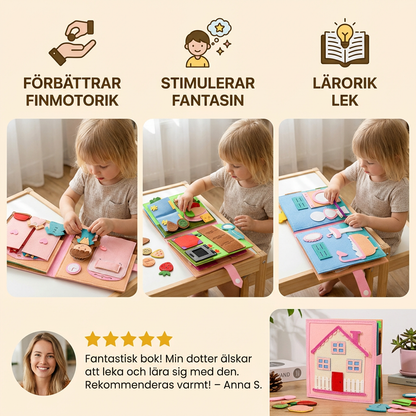 Montessori Filthäftet för Barn – Klä på sig, Sortera och Lära sig Dagliga Färdigheter