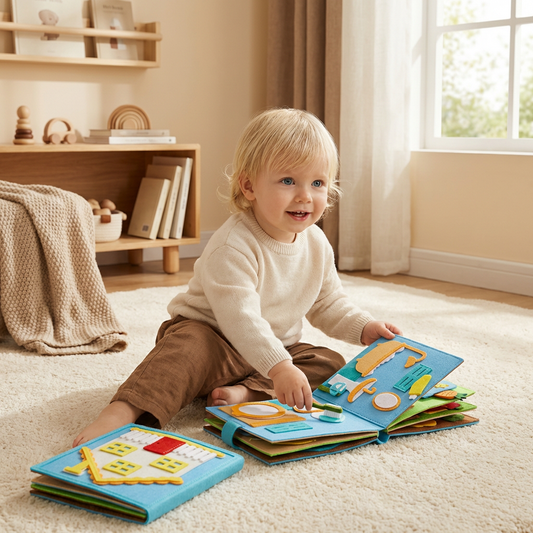 Montessori Filthäftet för Barn – Klä på sig, Sortera och Lära sig Dagliga Färdigheter