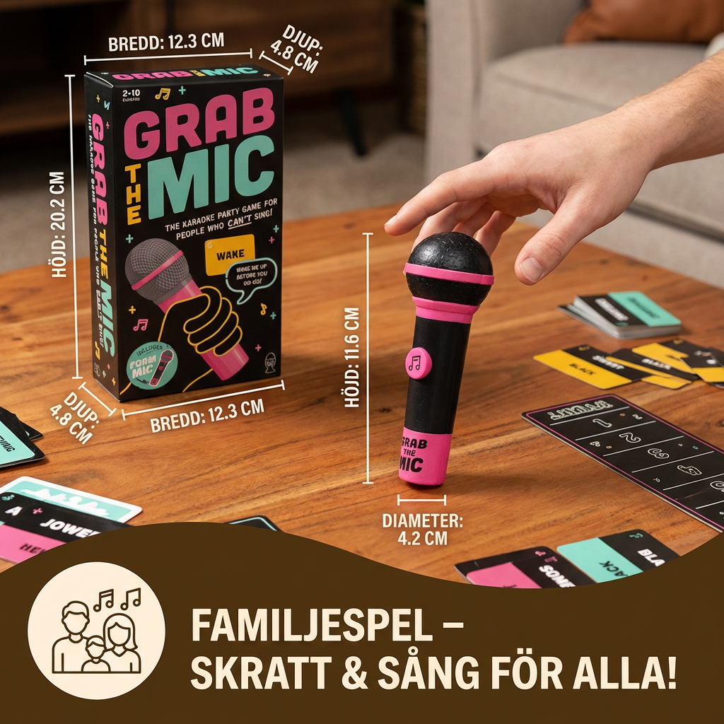 Karaoke Party Spel med Mikrofon – Roligt Familjespel för Vänner & Familj