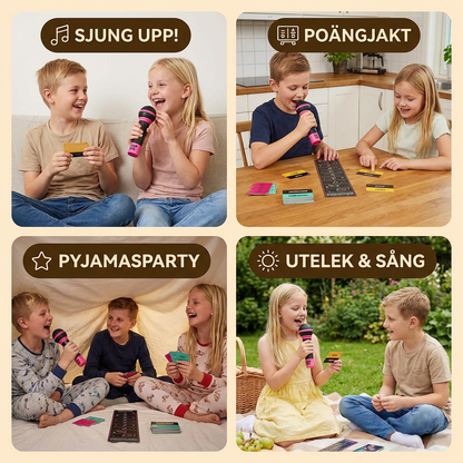 Karaoke Party Spel med Mikrofon – Roligt Familjespel för Vänner & Familj