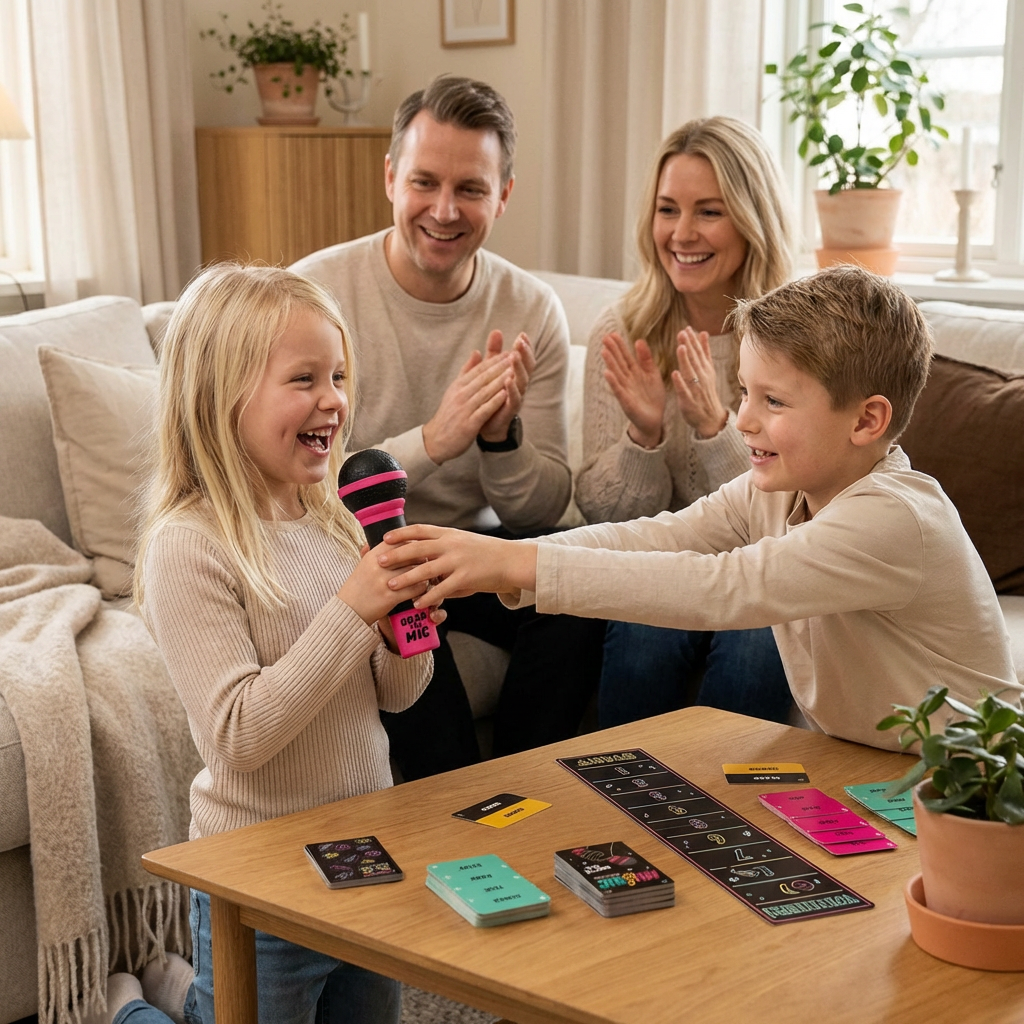 Karaoke Party Spel med Mikrofon – Roligt Familjespel för Vänner & Familj