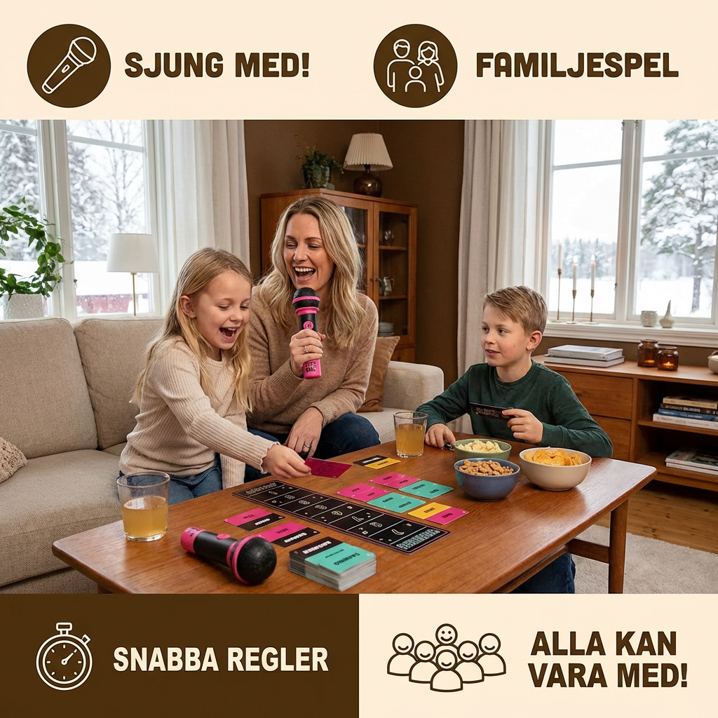 Karaoke Party Spel med Mikrofon – Roligt Familjespel för Vänner & Familj