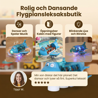 Roligt och dansande flygplansleksak