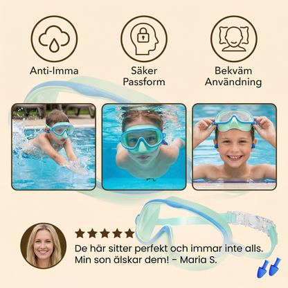 Praktiska Simglasögon för Barn – Anti-Fog, Säker Passform och Bekväm Användning