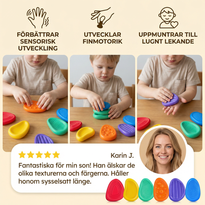 Sensoriska Stenar för Barn – Texturerad Känna & Känna Lärande Lektoy för Tidig Utveckling