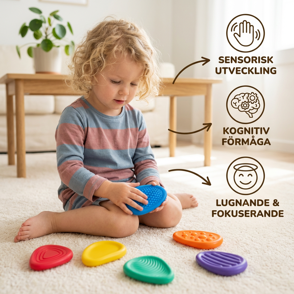 Sensoriska Stenar för Barn – Texturerad Känna & Känna Lärande Lektoy för Tidig Utveckling