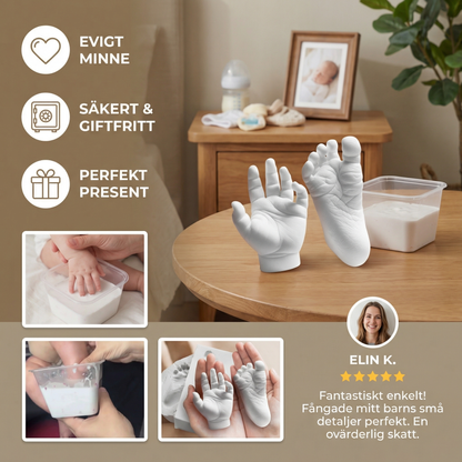 Baby hand- och fotavtrycksset – Minnesset för nyfödda och föräldrar