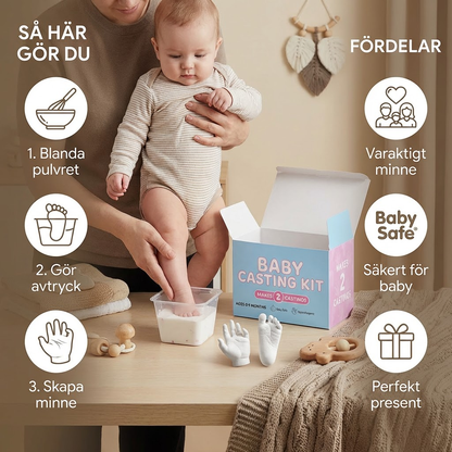 Baby hand- och fotavtrycksset – Minnesset för nyfödda och föräldrar