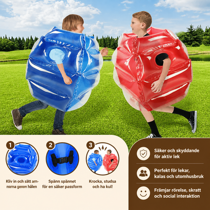 Uppblåsbar Bumper Ball-Dräkt för Barn – Utomhusspel för 2 Spelare med Krocklek