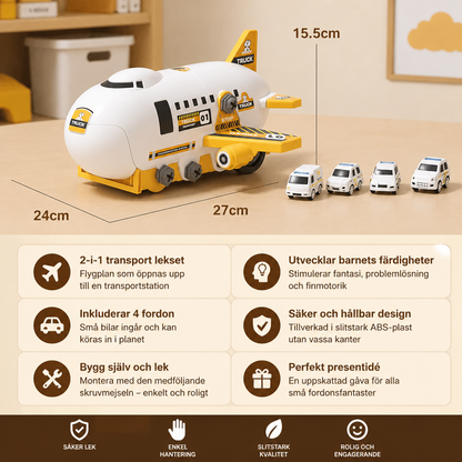 DIY-flygplanstransport med byggfordon – Lekset